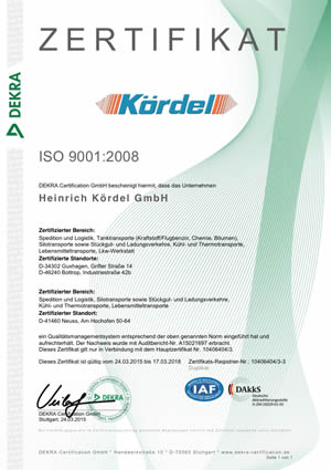 Zertifikat ISO 9001